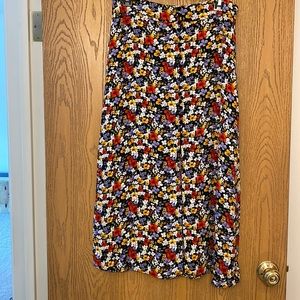 Floral Button Up Skirt